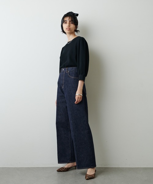Whim Gazette（ウィムガゼット）の「デニムワイドパンツ（デニムパンツ・レディース・インディゴブルー・36/38）」の12枚目の写真