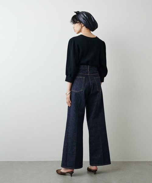 Whim Gazette（ウィムガゼット）の「デニムワイドパンツ（デニムパンツ・レディース・インディゴブルー・36/38）」の14枚目の写真