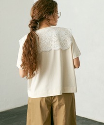 PUAL CE CIN | ケミカルレース襟プルオーバー/Tシャツ(Tシャツ/カットソー)
