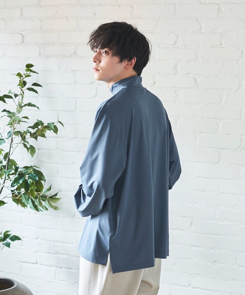 Alpinus(アルピナス)の「Alpinus - mock neck layered long t-shirt/モックネックレイヤードロンT(Tシャツ/カットソー・メンズ・ホワイト/ネイビー/グレイッシュベージュ・SMALL/MEDIUM)」の18枚目の写真