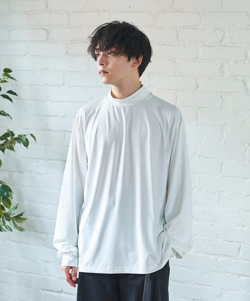 Alpinus(アルピナス)の「Alpinus - mock neck layered long t-shirt/モックネックレイヤードロンT(Tシャツ/カットソー・メンズ・ホワイト/ネイビー/グレイッシュベージュ・SMALL/MEDIUM)」の21枚目の写真
