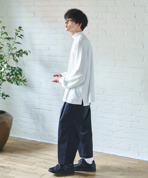 Alpinus(アルピナス)の「Alpinus - mock neck layered long t-shirt/モックネックレイヤードロンT(Tシャツ/カットソー・メンズ・ホワイト/ネイビー/グレイッシュベージュ・SMALL/MEDIUM)」の12枚目の写真