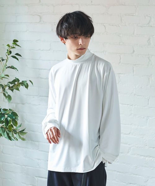Alpinus(アルピナス)の「Alpinus - mock neck layered long t-shirt/モックネックレイヤードロンT(Tシャツ/カットソー・メンズ・ホワイト/ネイビー/グレイッシュベージュ・SMALL/MEDIUM)」の15枚目の写真