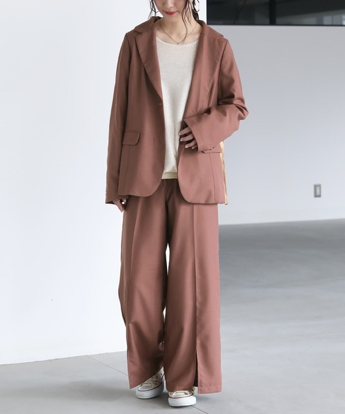 osharewalker（オシャレウォーカー）の「【廃盤】『センタープレスストレートパンツ』（その他パンツ・レディース・ブラック/ベージュ/ピンク・1/2）」の7枚目の写真