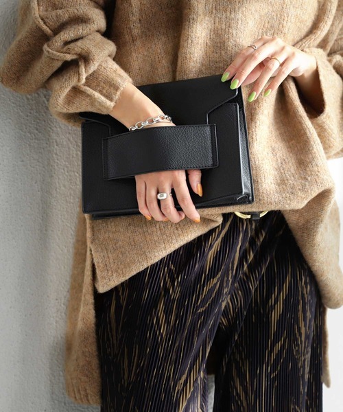 antiqua（アンティカ）の「2wayミニクラッチバッグ（クラッチバッグ・レディース・ブラック・FREE）」の3枚目の写真