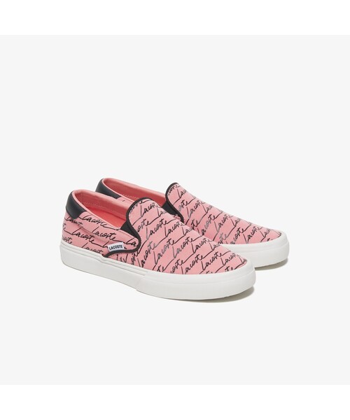 LACOSTE(ラコステ)の「ウィンメンズ WIDE LAST SLIP 0121 1(スニーカー・レディース・ブラック/ピンク・23.0cm/24.0cm/22.5cm/23.5cm/24.5cm)」の3枚目の写真