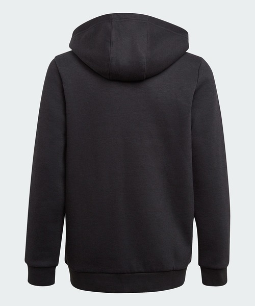 adidas（アディダス）の「エッセンシャルズ 3ストライプス パーカー [Essentials 3-Stripes Hoodie] アディダス (キッズ／子供用)（パーカー・キッズ・ブラック×ホワイト/ダークネイビー/グレー・130/140/150/110/120/160）」の4枚目の写真
