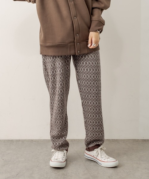 PUAL CE CIN（ピュアルセシン）の「ジャガードパンツ（その他パンツ・レディース・ネイビー/ブラウン/スミクロ・FREE）」の11枚目の写真