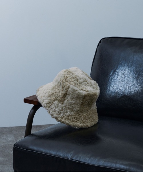 Ellno Loset(エルノロゼット)の「柄フェイクファーバケットハット(ハット・レディース・ブラウン/ライトベージュ・FREE)」の3枚目の写真