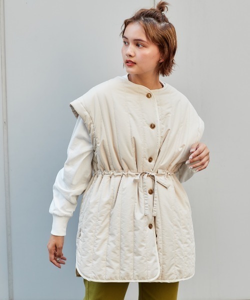 cepo(セポ)の「タテキルティングジャケット 2WAY(その他アウター・レディース・ブラック/オフホワイト/ベージュ/オリーブ・M)」の8枚目の写真