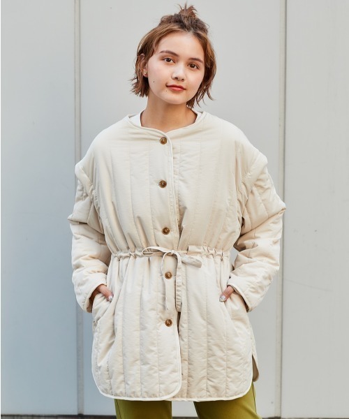 cepo(セポ)の「タテキルティングジャケット 2WAY(その他アウター・レディース・ブラック/オフホワイト/ベージュ/オリーブ・M)」の5枚目の写真