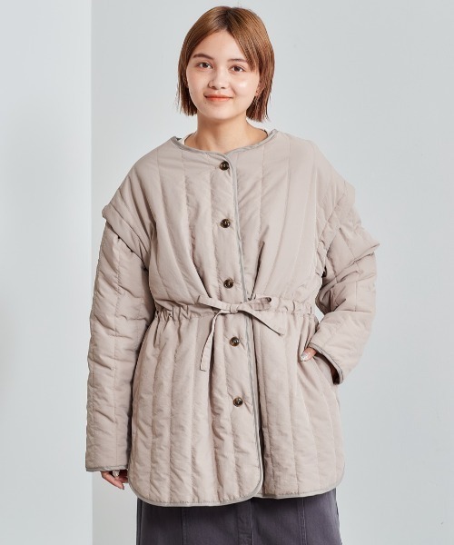 cepo(セポ)の「タテキルティングジャケット 2WAY(その他アウター・レディース・ブラック/オフホワイト/ベージュ/オリーブ・M)」の20枚目の写真