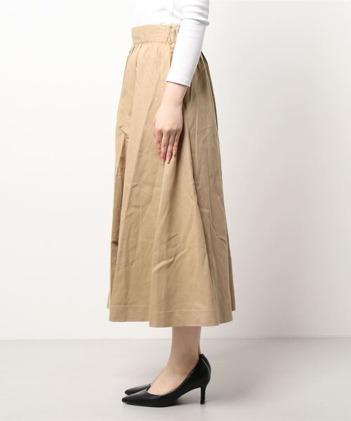 ehka sopo（エヘカソポ）の「タックギャザースカート（スカート・レディース・ベージュ/ブラウン/チャコール・ﾌﾘ-）」の4枚目の写真