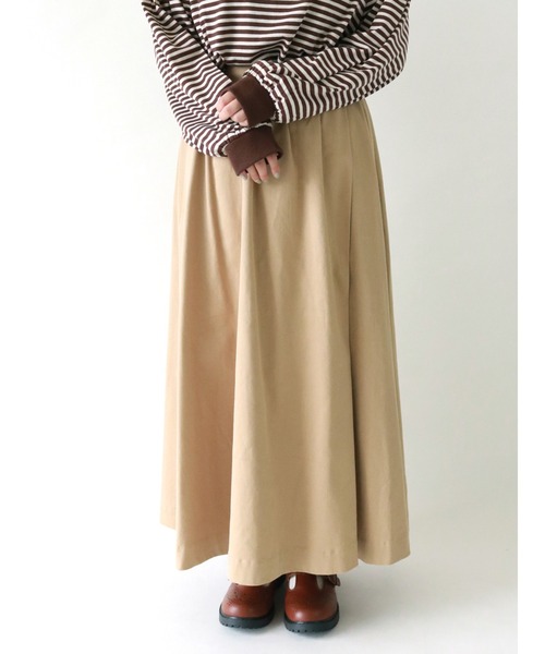ehka sopo（エヘカソポ）の「タックギャザースカート（スカート・レディース・ベージュ/ブラウン/チャコール・ﾌﾘ-）」の3枚目の写真