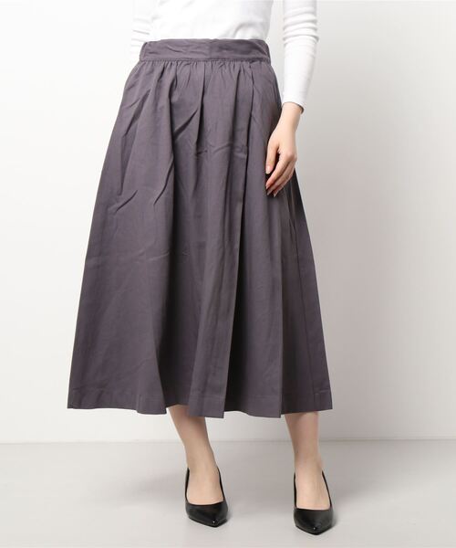 ehka sopo（エヘカソポ）の「タックギャザースカート（スカート・レディース・ベージュ/ブラウン/チャコール・ﾌﾘ-）」の6枚目の写真