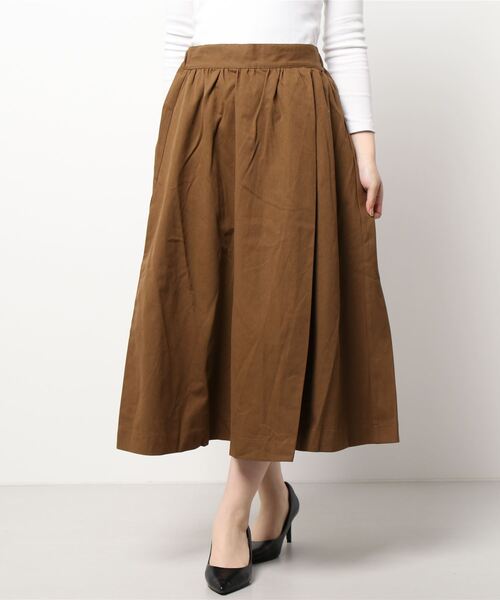 ehka sopo（エヘカソポ）の「タックギャザースカート（スカート・レディース・ベージュ/ブラウン/チャコール・ﾌﾘ-）」の8枚目の写真