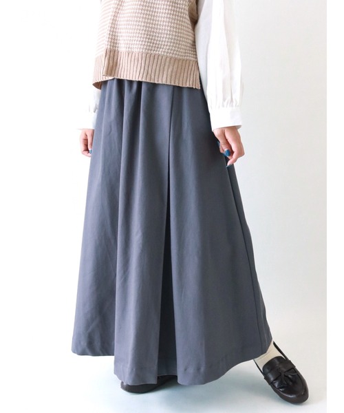 ehka sopo（エヘカソポ）の「タックギャザースカート（スカート・レディース・ベージュ/ブラウン/チャコール・ﾌﾘ-）」の9枚目の写真