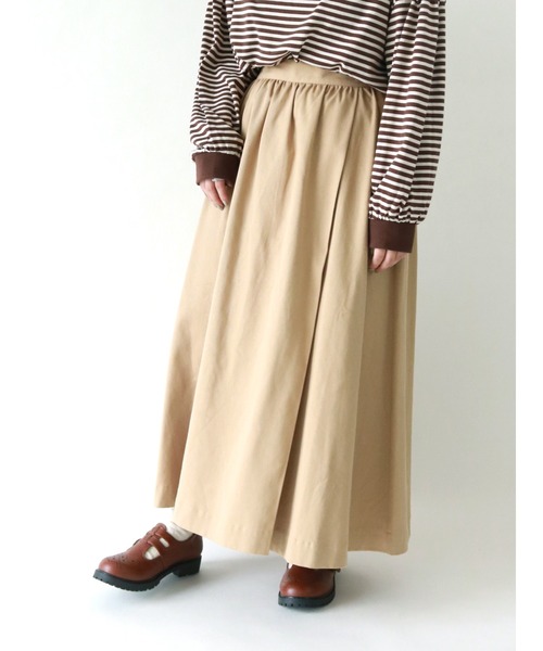 ehka sopo（エヘカソポ）の「タックギャザースカート（スカート・レディース・ベージュ/ブラウン/チャコール・ﾌﾘ-）」の10枚目の写真