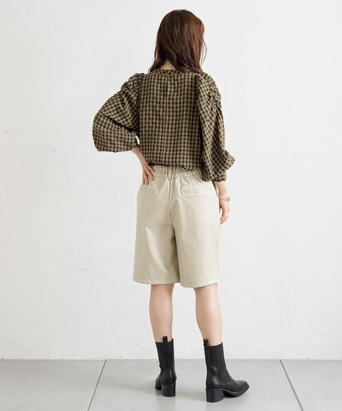 prose verse(プロズヴェール)の「合皮センターシームショートパンツ(その他パンツ・レディース・ブラック/アイボリー/ダークグリーン・FREE)」の9枚目の写真