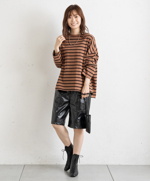 prose verse(プロズヴェール)の「合皮センターシームショートパンツ(その他パンツ・レディース・ブラック/アイボリー/ダークグリーン・FREE)」の16枚目の写真