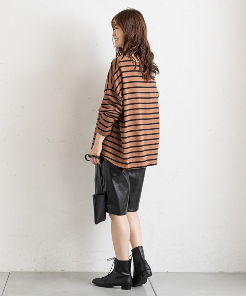 prose verse(プロズヴェール)の「合皮センターシームショートパンツ(その他パンツ・レディース・ブラック/アイボリー/ダークグリーン・FREE)」の19枚目の写真