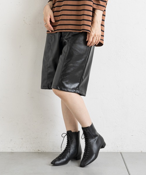 prose verse(プロズヴェール)の「合皮センターシームショートパンツ(その他パンツ・レディース・ブラック/アイボリー/ダークグリーン・FREE)」の21枚目の写真