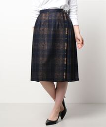 ロンドンガール【アメリカ古着】タイトスカート超美品ウール100青チェック裏地付 ロンドンガール【アメリカ古着】タイトスカート超美品ウール100