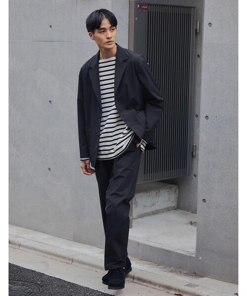 green label relaxing（グリーンレーベルリラクシング）の「フリーリッチ 1P ワイドテーパード ユーティリティー パンツ -撥水・ストレッチ-（その他パンツ・メンズ・ブラック/ダークグリーン・L/S/M/XL）」の19枚目の写真