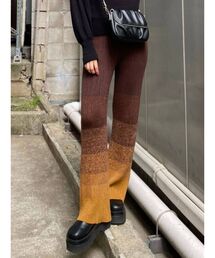 グラデーションリブパンツ