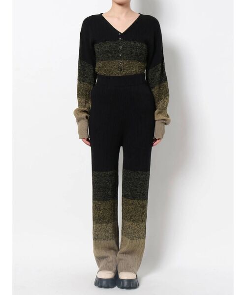 EMODA(エモダ)の「グラデーションリブパンツ(その他パンツ・レディース・ブラック/ブラウン/アイボリー・FREE)」の17枚目の写真