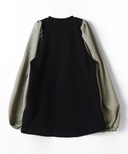 179/WG（イチナナキュウダブルジー）の「チェックスリーブ ドッキングプルオーバー（Tシャツ/カットソー・レディース・グリーン/ボルドー/ブラック・FREE）」の16枚目の写真