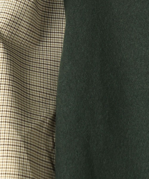 179/WG（イチナナキュウダブルジー）の「チェックスリーブ ドッキングプルオーバー（Tシャツ/カットソー・レディース・グリーン/ボルドー/ブラック・FREE）」の21枚目の写真