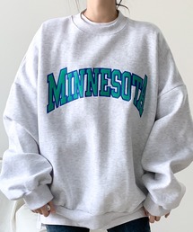 ROOPTOKYO | PARAMUS MINNESOTA 配色刺繍 カレッジロゴ クルーネックスウェット トレーナー(スウェット)