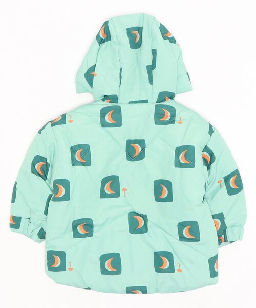 moimoln（モイモルン）の「カラフルムーン柄ハーフダウンジャケット（ダウンジャケット/コート・キッズ・ミント・130cm/120cm/110cm/90cm/100cm）」の2枚目の写真