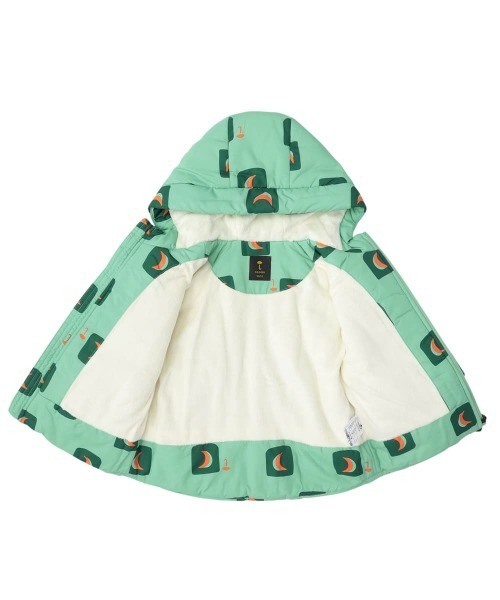 moimoln（モイモルン）の「カラフルムーン柄ハーフダウンジャケット（ダウンジャケット/コート・キッズ・ミント・130cm/120cm/110cm/90cm/100cm）」の5枚目の写真