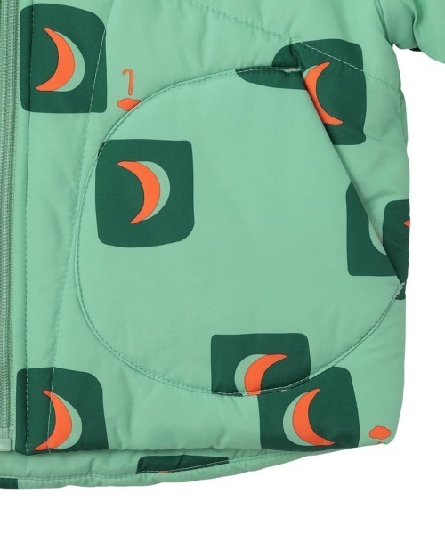moimoln（モイモルン）の「カラフルムーン柄ハーフダウンジャケット（ダウンジャケット/コート・キッズ・ミント・130cm/120cm/110cm/90cm/100cm）」の7枚目の写真