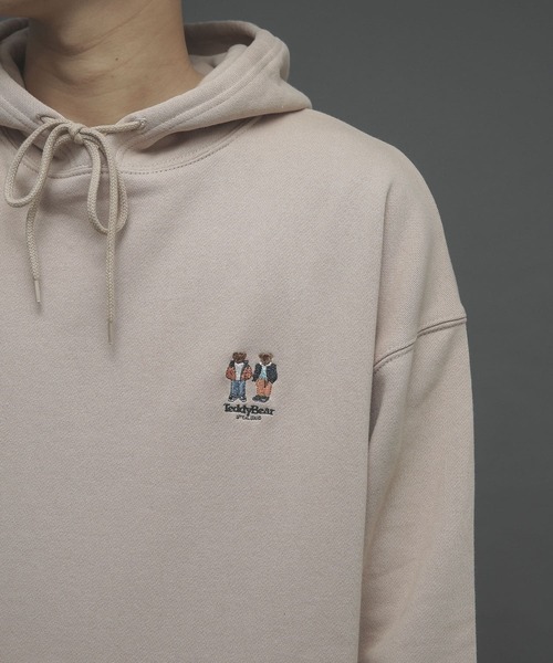SENSE OF PLACE by URBAN RESEARCH（センスオブプレイスバイアーバンリサーチ）の「『別注』TeddyBear×SENSE OF PLACE　テディベアウラキモウスウェットC（パーカー・メンズ・ブラック/ベージュ/オレンジ・MEDIUM/LARGE）」の3枚目の写真