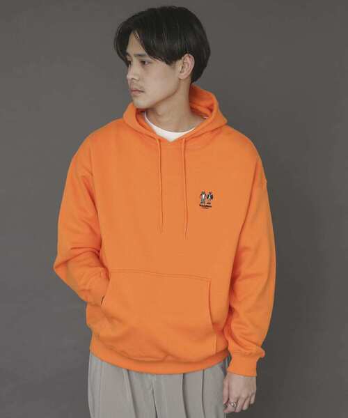 SENSE OF PLACE by URBAN RESEARCH（センスオブプレイスバイアーバンリサーチ）の「『別注』TeddyBear×SENSE OF PLACE　テディベアウラキモウスウェットC（パーカー・メンズ・ブラック/ベージュ/オレンジ・MEDIUM/LARGE）」の5枚目の写真