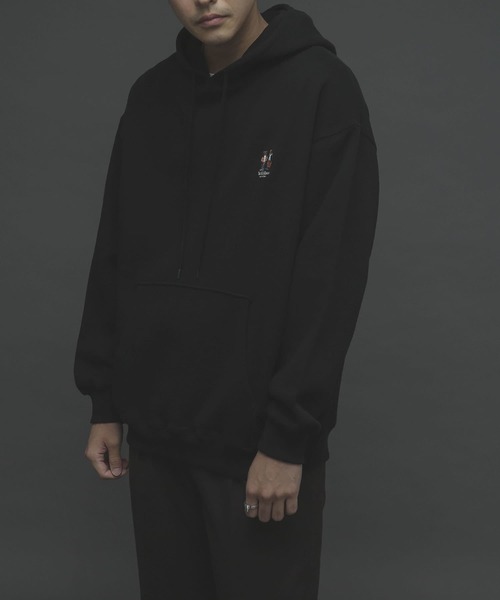 SENSE OF PLACE by URBAN RESEARCH（センスオブプレイスバイアーバンリサーチ）の「『別注』TeddyBear×SENSE OF PLACE　テディベアウラキモウスウェットC（パーカー・メンズ・ブラック/ベージュ/オレンジ・MEDIUM/LARGE）」の9枚目の写真