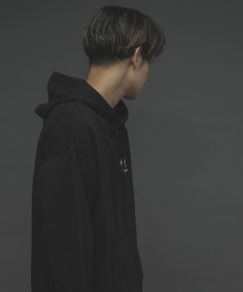 SENSE OF PLACE by URBAN RESEARCH（センスオブプレイスバイアーバンリサーチ）の「『別注』TeddyBear×SENSE OF PLACE　テディベアウラキモウスウェットC（パーカー・メンズ・ブラック/ベージュ/オレンジ・MEDIUM/LARGE）」の11枚目の写真