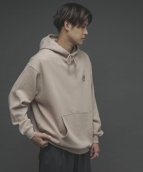 SENSE OF PLACE by URBAN RESEARCH（センスオブプレイスバイアーバンリサーチ）の「『別注』TeddyBear×SENSE OF PLACE　テディベアウラキモウスウェットC（パーカー・メンズ・ブラック/ベージュ/オレンジ・MEDIUM/LARGE）」の14枚目の写真