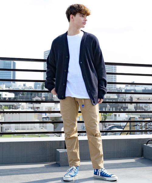 8(eight)(エイト)の「ざっくり畦編みカーディガン(カーディガン/ボレロ・メンズ・サックスブルー/マスタード/ホワイト/ブラック/ライトグレー/グレー系その他/グレイッシュベージュ/ダークブラウン/ケリー/ネイビー・MEDIUM/LARGE/X-LARGE)」の14枚目の写真