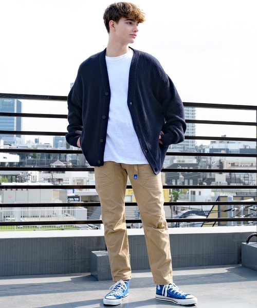 8(eight)(エイト)の「ざっくり畦編みカーディガン(カーディガン/ボレロ・メンズ・サックスブルー/マスタード/ホワイト/ブラック/ライトグレー/グレー系その他/グレイッシュベージュ/ダークブラウン/ケリー/ネイビー・MEDIUM/LARGE/X-LARGE)」の15枚目の写真