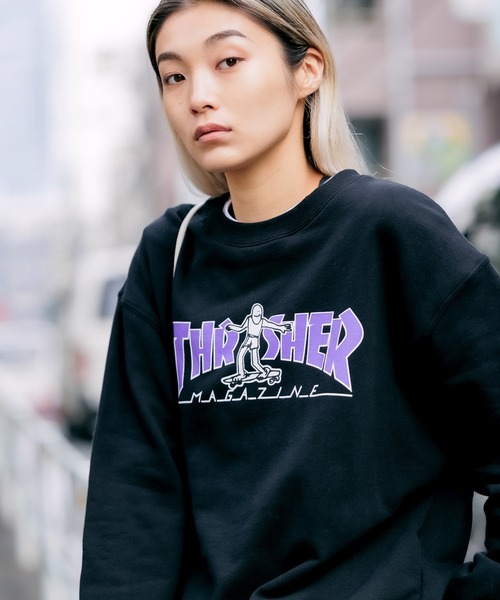 THRASHER（スラッシャー）の「別注：THRASHER/スラッシャー GONZ MAGロゴ ロゴスウェット（スウェット・メンズ・チャコール/ブラック/ホワイト・L/M/XL）」の21枚目の写真