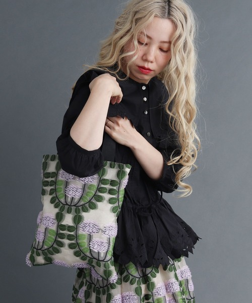 peu pres（プープレ）の「れんげ草JQ バッグ（トートバッグ・レディース・ピンク/オレンジ・FREE）」の9枚目の写真