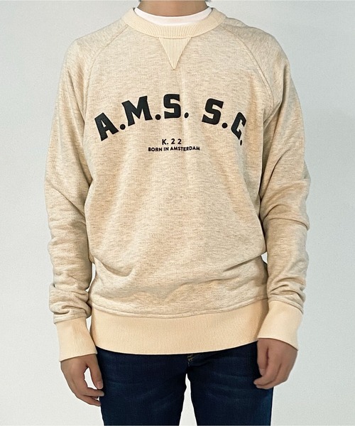 SCOTCH&SODA（スコッチアンドソーダ）の「リバーシブル スウェット【163924】（スウェット・メンズ・ライトベージュ/ネイビー・SMALL/MEDIUM/LARGE）」の2枚目の写真