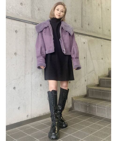 MURUA（ムルーア）の「レースアップロングブーツ（ブーツ・レディース・ブラック・35/36/37）」の18枚目の写真