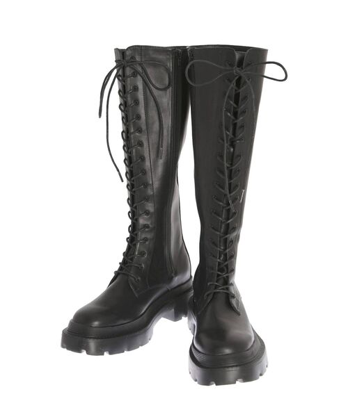 MURUA（ムルーア）の「レースアップロングブーツ（ブーツ・レディース・ブラック・35/36/37）」の4枚目の写真