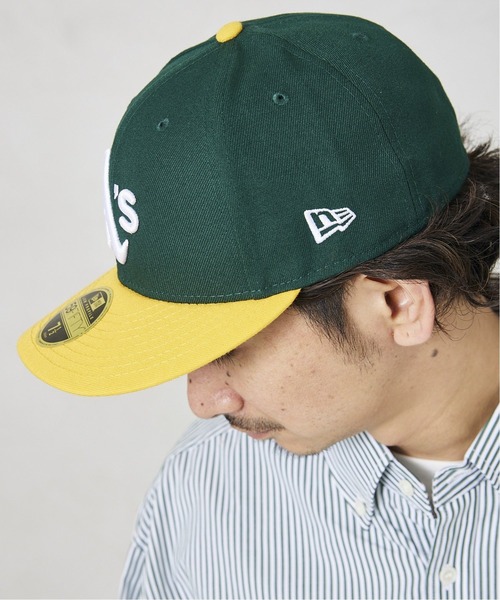 NEW ERA（ニューエラ）の「【NEW ERA / ニューエラ】アスレチックス 59FIFTY LOW PROFILE（キャップ・メンズ・グリーン・SMALL/MEDIUM/LARGE）」の3枚目の写真