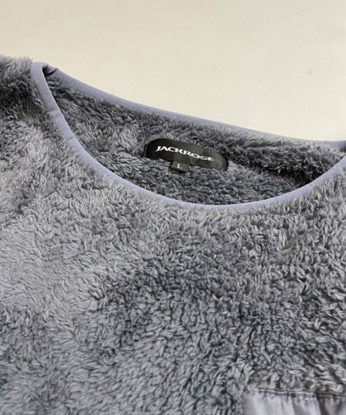 JACKROSE（ジャックローズ）の「WEB限定 JE-CRS0-シェルパフリーストレーナー（スウェット・メンズ・ブラック/グレー・M/L）」の5枚目の写真